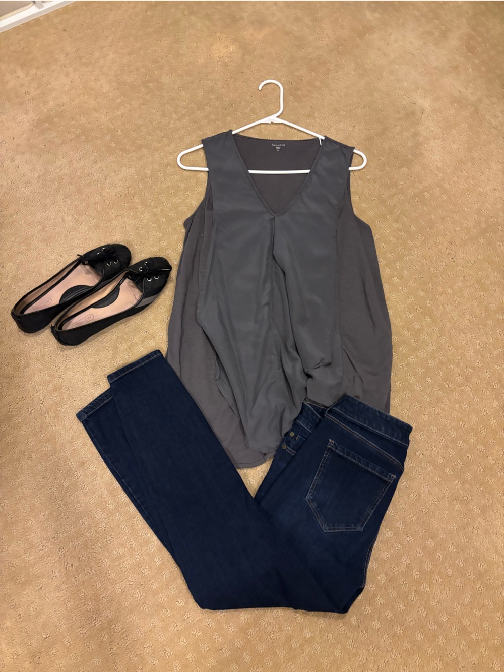 Garnet Hill Dark Blue Skinny Jeans